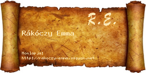 Rákóczy Emma névjegykártya
